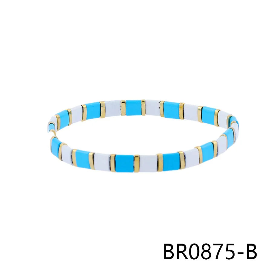 bohemian square copper stoving varnish plating 18k gold plated bracelets
