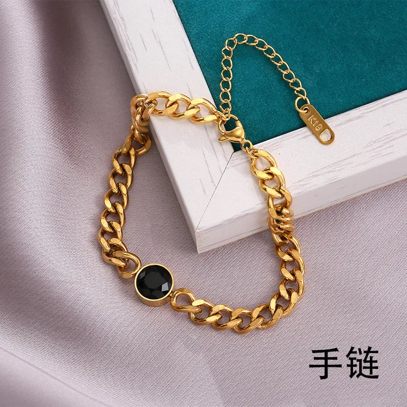 Geometric 304 Stainless Steel 18K Gold Plated Bracelets In Bulk