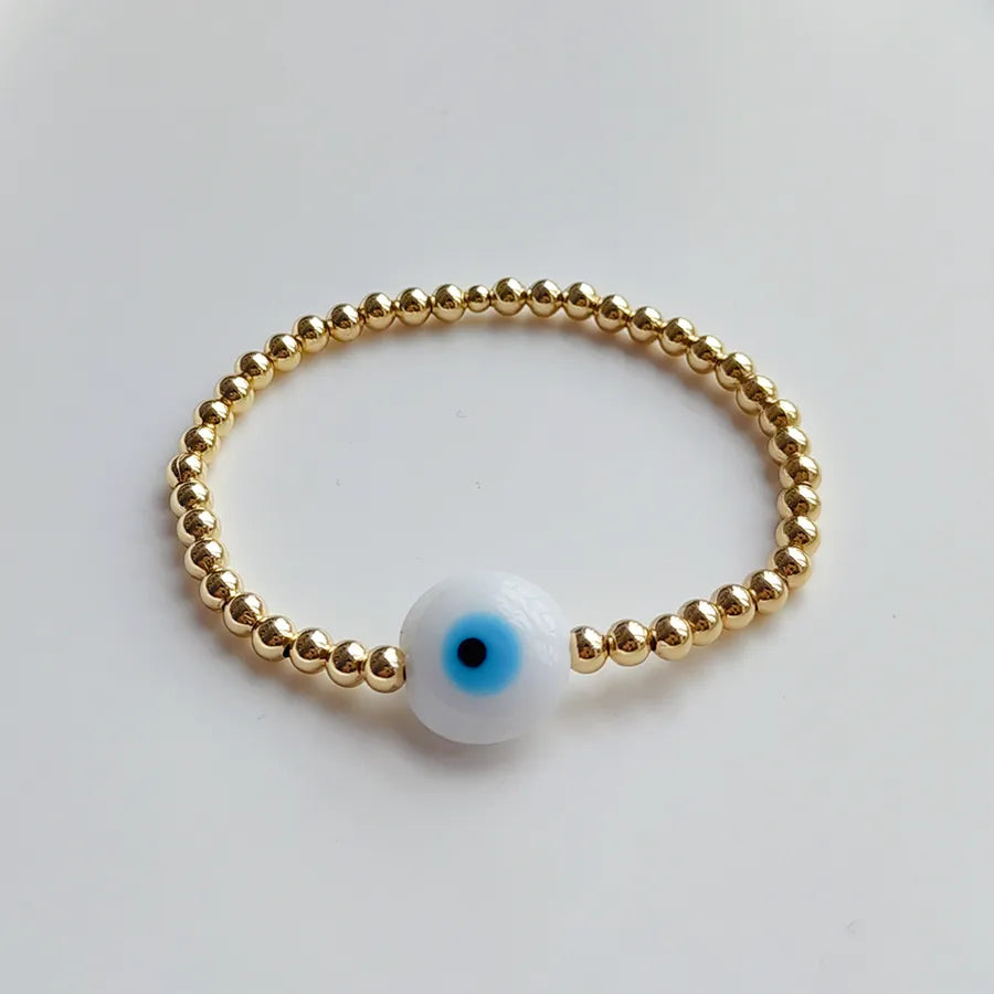 retro devil's eye glass copper plating 18k gold plated bracelets