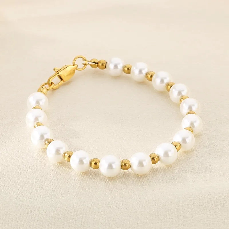 Vintage Style Geometric 304 Stainless Steel 18K Gold Plated Bracelets In Bulk