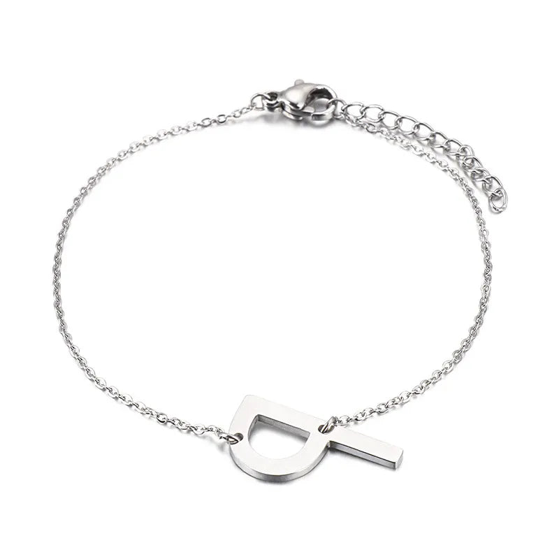 Simple Style Letter 304 Stainless Steel 18K Gold Plated Bracelets In Bulk