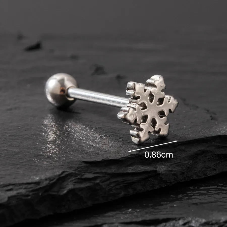 Tongue Rings Vintage Style Punk Star Flower Spider 316 Stainless Steel  Tongue Rings