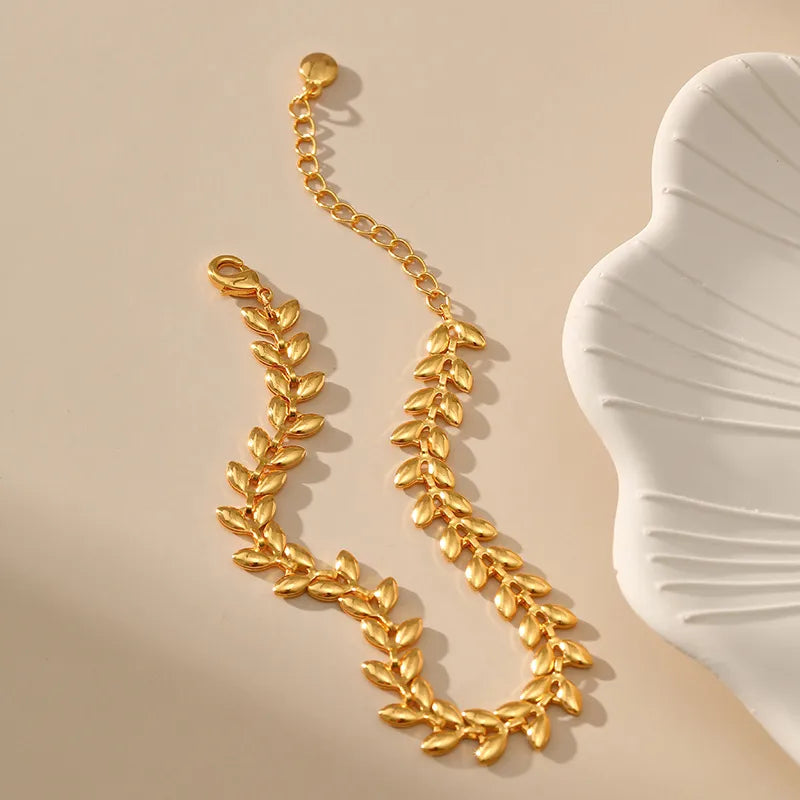 ig style grain copper plating 18k gold plated bracelets