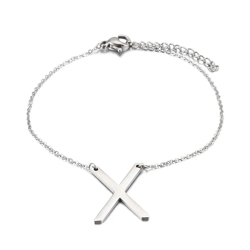 Simple Style Letter 304 Stainless Steel 18K Gold Plated Bracelets In Bulk