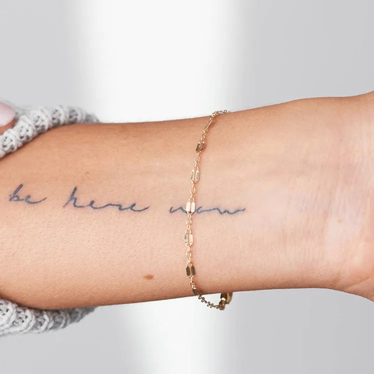 wholesale cute solid color stainless steel 14k gold plated bracelets