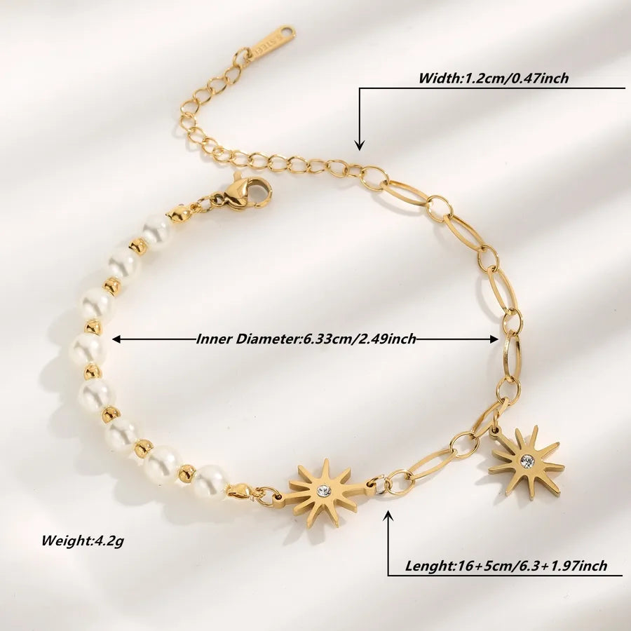 Elegant Streetwear Star 304 Stainless Steel 18K Gold Plated Bracelets In Bulk
