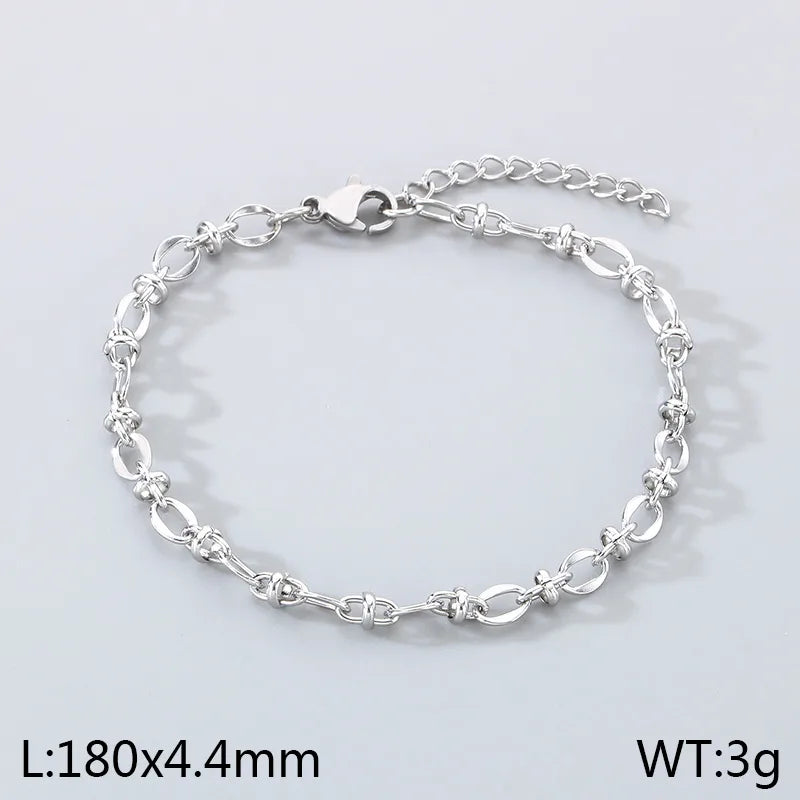Simple Style Geometric 304 Stainless Steel 18K Gold Plated  Bracelets In Bulk