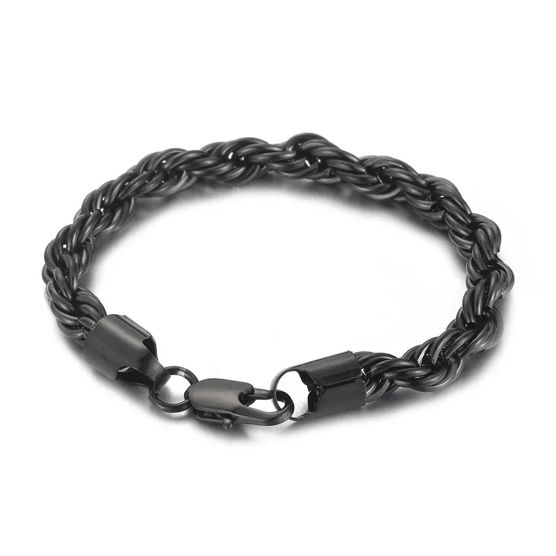 Simple Style Twist Stainless Steel 18K Gold Plated Bracelets In Bulk