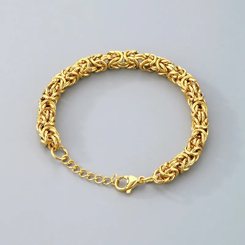 Simple Style Geometric 304 Stainless Steel 18K Gold Plated  Bracelets In Bulk
