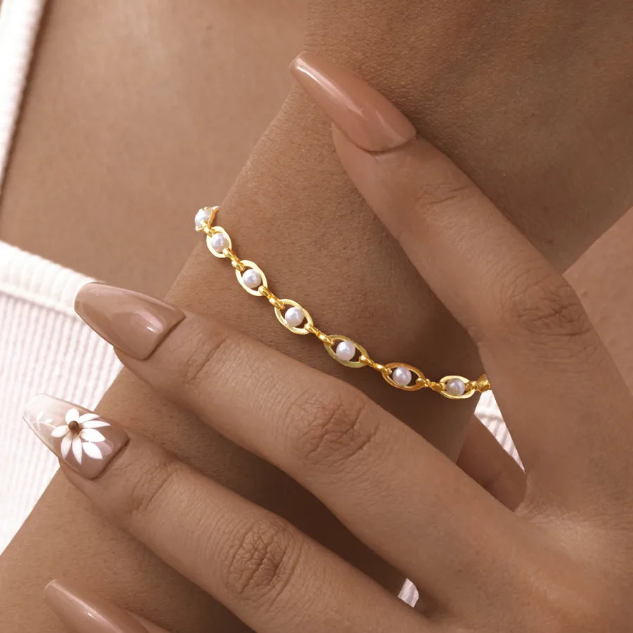 Wholesale Jewelry Geometric Copper 18K Gold Plated Bracelets