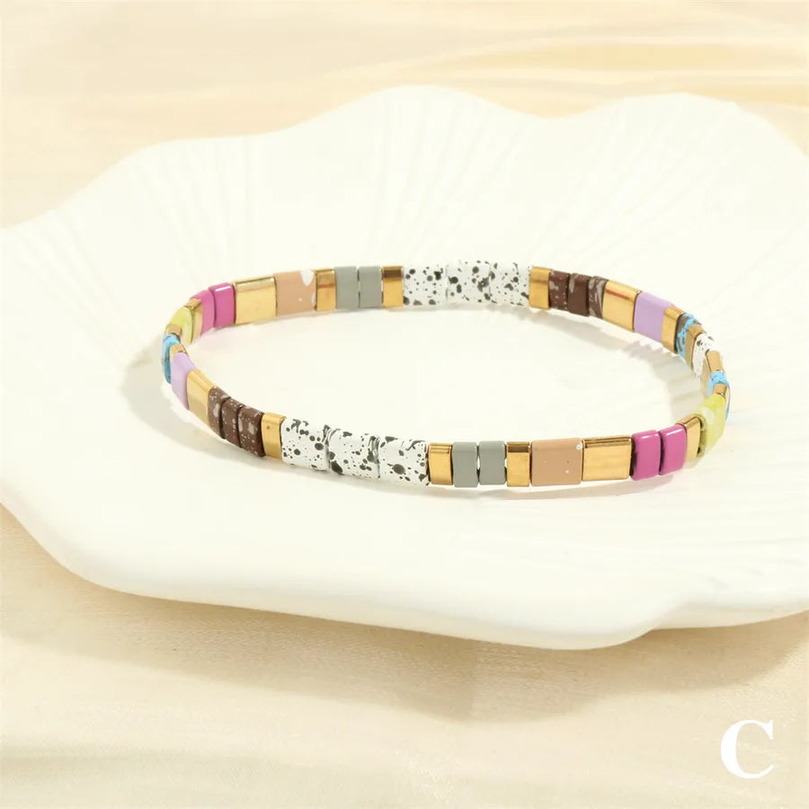 bohemian beach square copper 18k gold plated bracelets in bulk