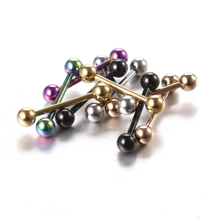 fashion solid color stainless steel plating tongue nail 1 piece