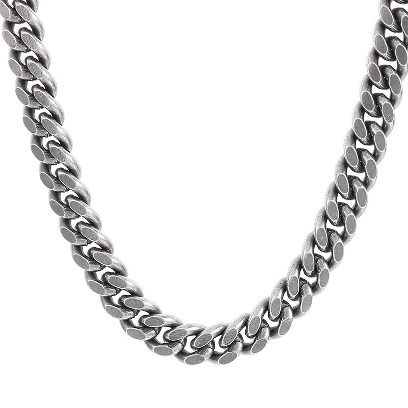 Wholesale Jewelry Hip-Hop Punk Solid Color 304 Stainless Steel Necklace