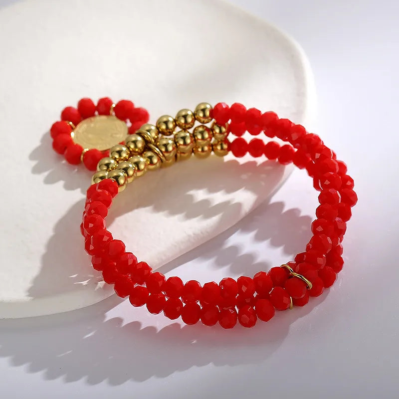 Fashion Geometric Titanium Steel 18K Gold Plated Bracelets In Bulk