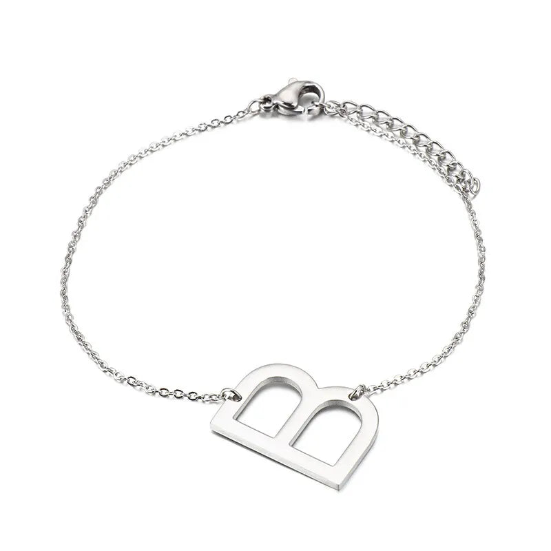 Simple Style Letter 304 Stainless Steel 18K Gold Plated Bracelets In Bulk