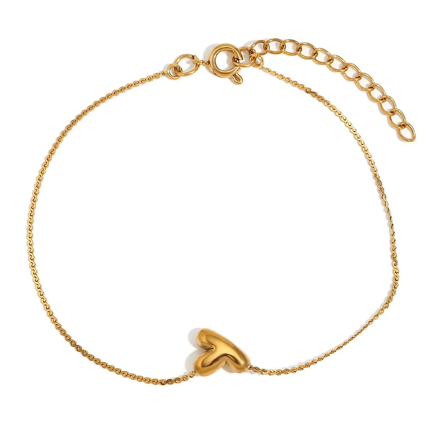 Simple Style Letter 304 Stainless Steel 18K Gold Plated  Bracelets In Bulk