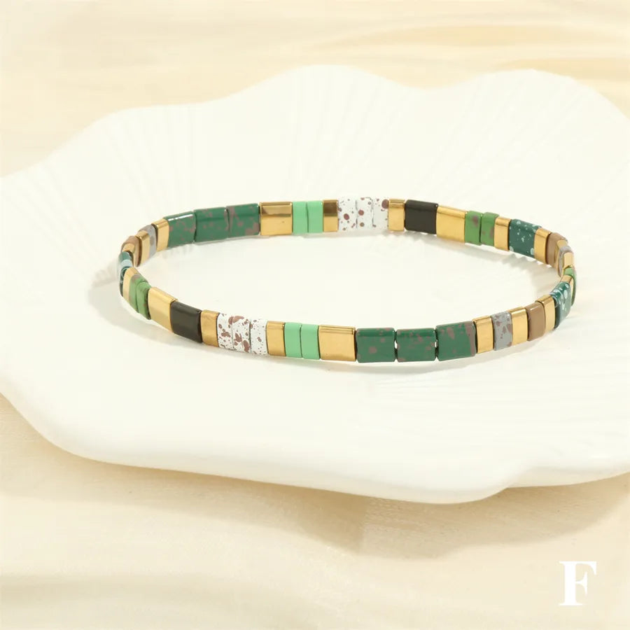 bohemian beach square copper 18k gold plated bracelets in bulk