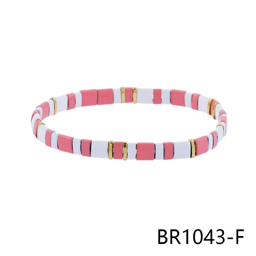 bohemian square copper stoving varnish plating 18k gold plated bracelets