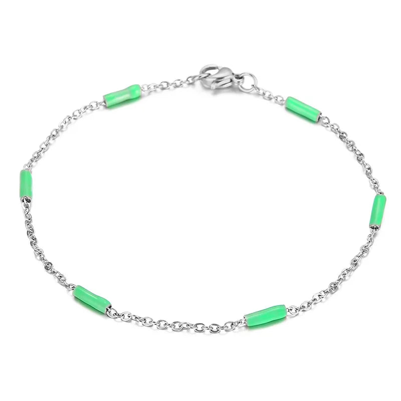 Elegant Solid Color Titanium Steel 18K Gold Plated Bracelets In Bulk