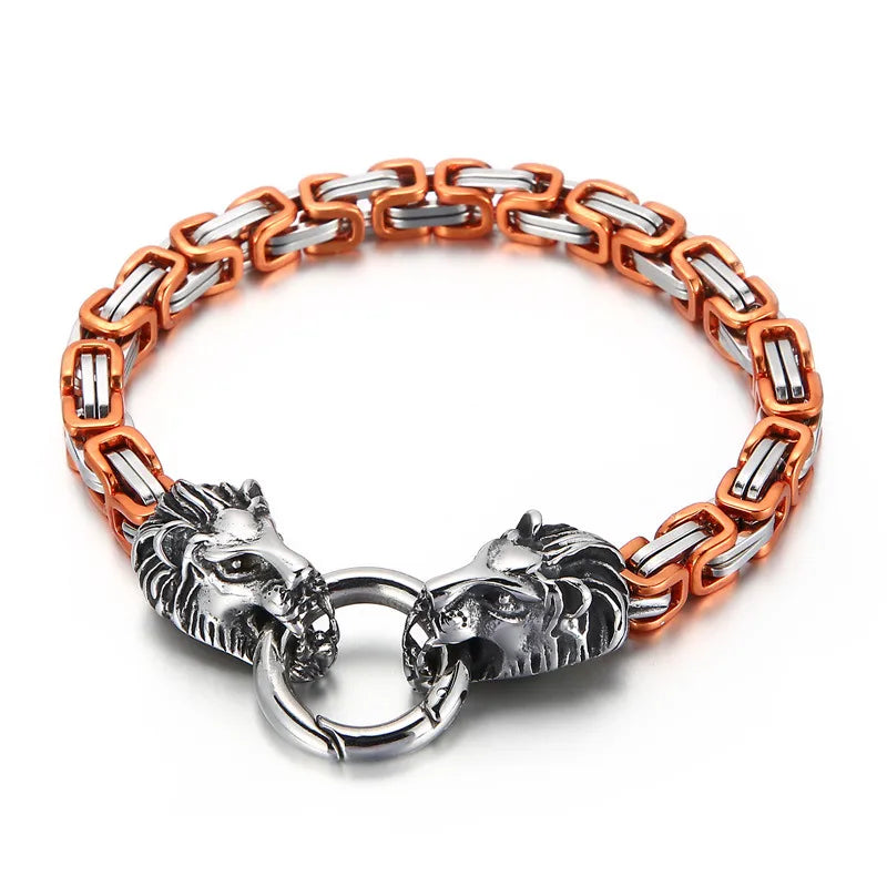 Fashion Animal Titanium Steel 18K Gold Plated Bracelets In Bulk