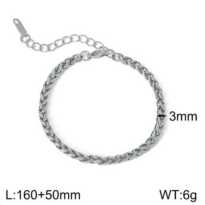 Simple Style Geometric 304 Stainless Steel 18K Gold Plated  Bracelets In Bulk