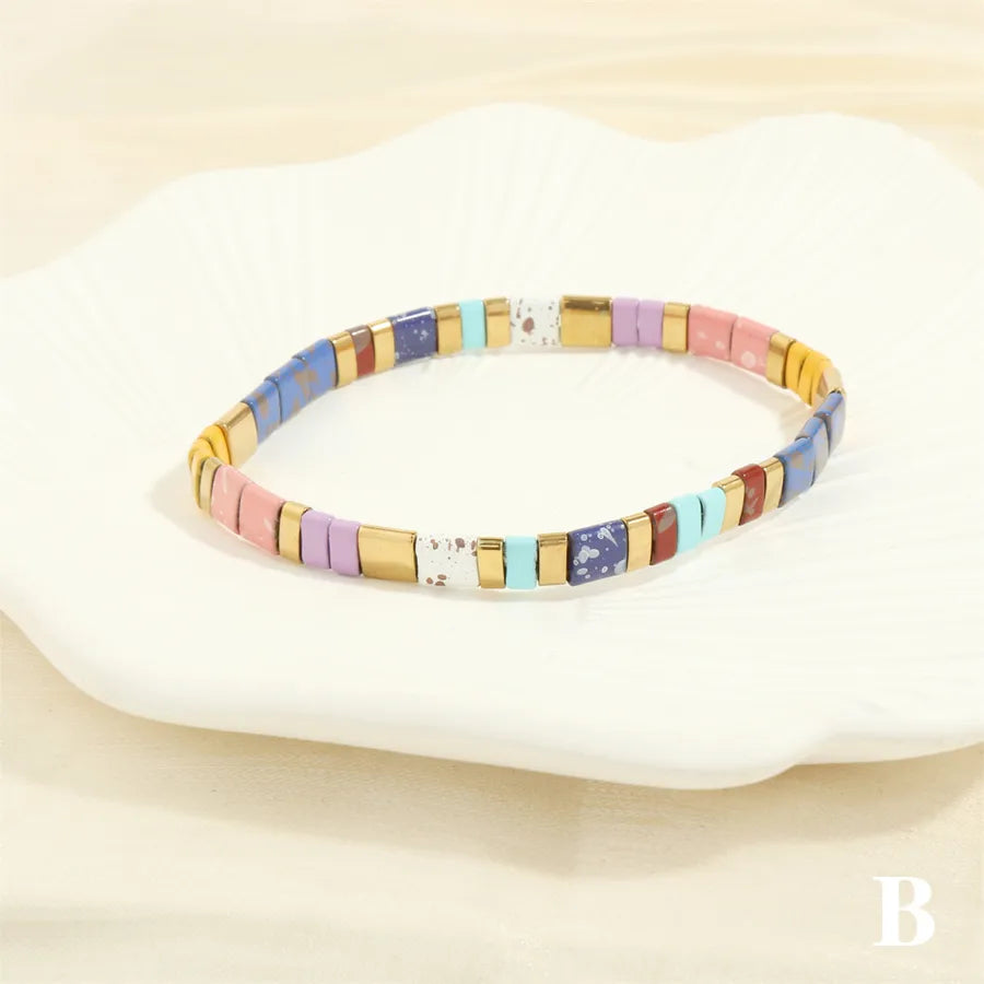 bohemian beach square copper 18k gold plated bracelets in bulk