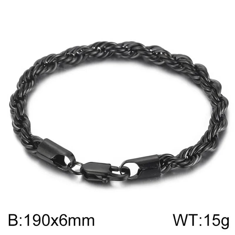 Simple Style Twist Stainless Steel 18K Gold Plated Bracelets In Bulk