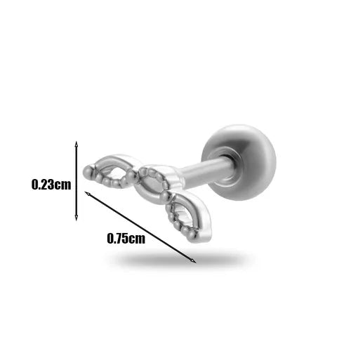 1 Piece Ear Cartilage Rings & Studs Simple Style Geometric 316L Stainless Steel  Copper Plating Inlay Zircon