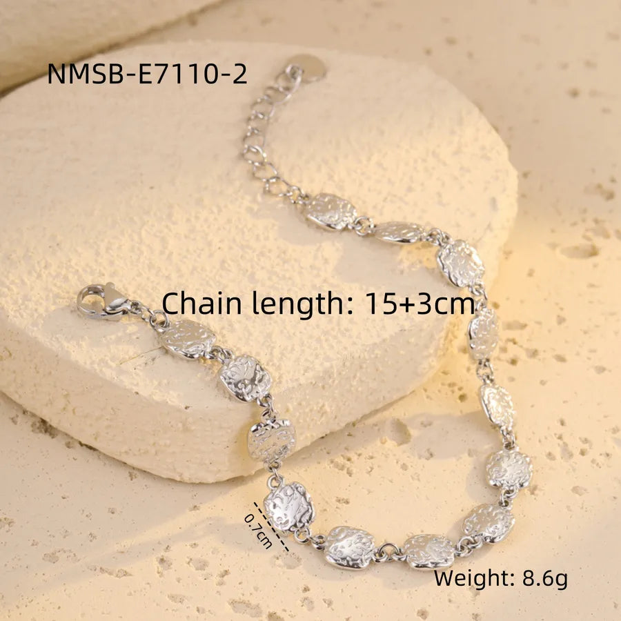 Simple Style Square 304 Stainless Steel 18K Gold Plated  Bracelets In Bulk