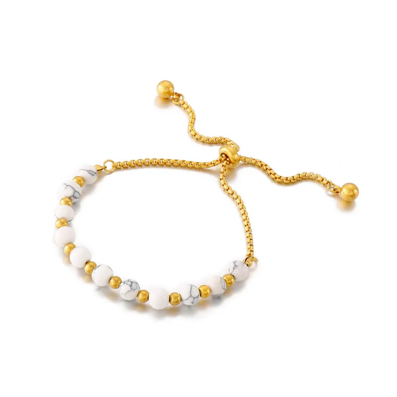 Fashion Geometric Titanium Steel 18K Gold Plated Bracelets In Bulk