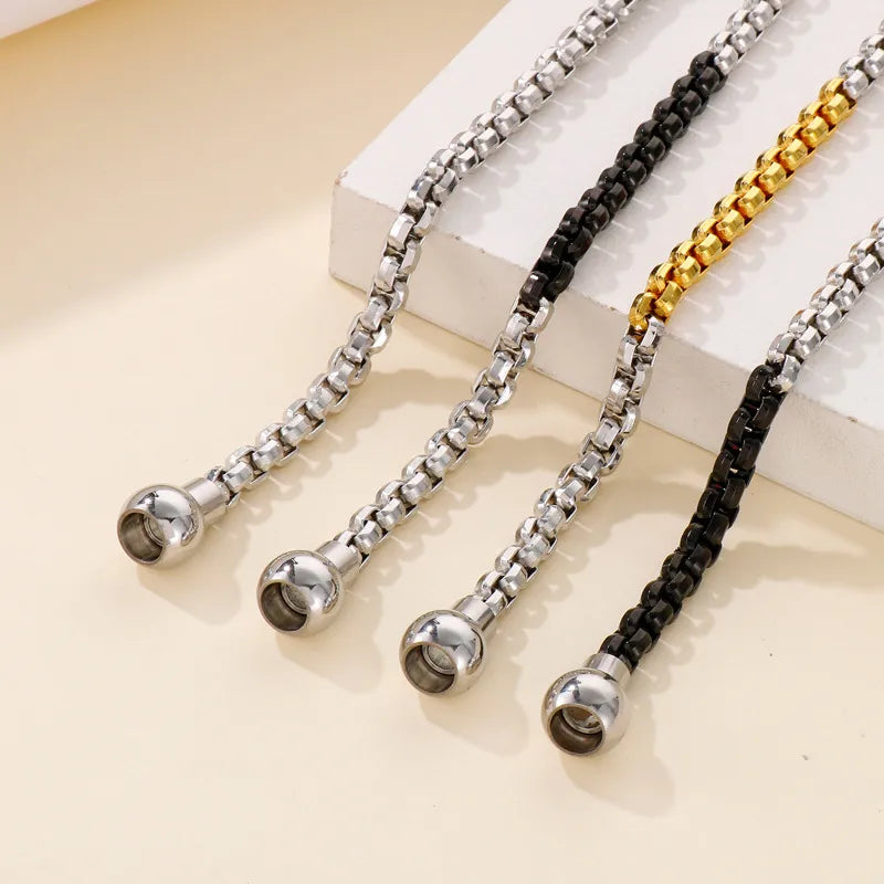 Fashion Geometric Titanium Steel 18K Gold Plated Bracelets In Bulk