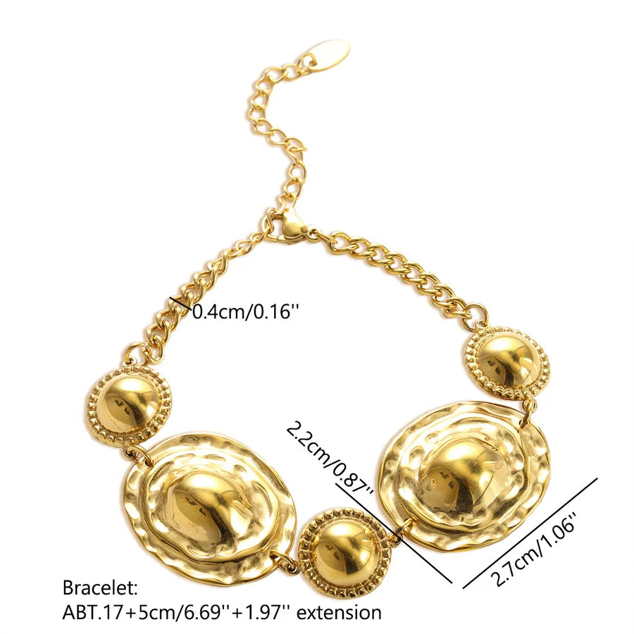 Simple Style Geometric 304 Stainless Steel 18K Gold Plated  Bracelets In Bulk