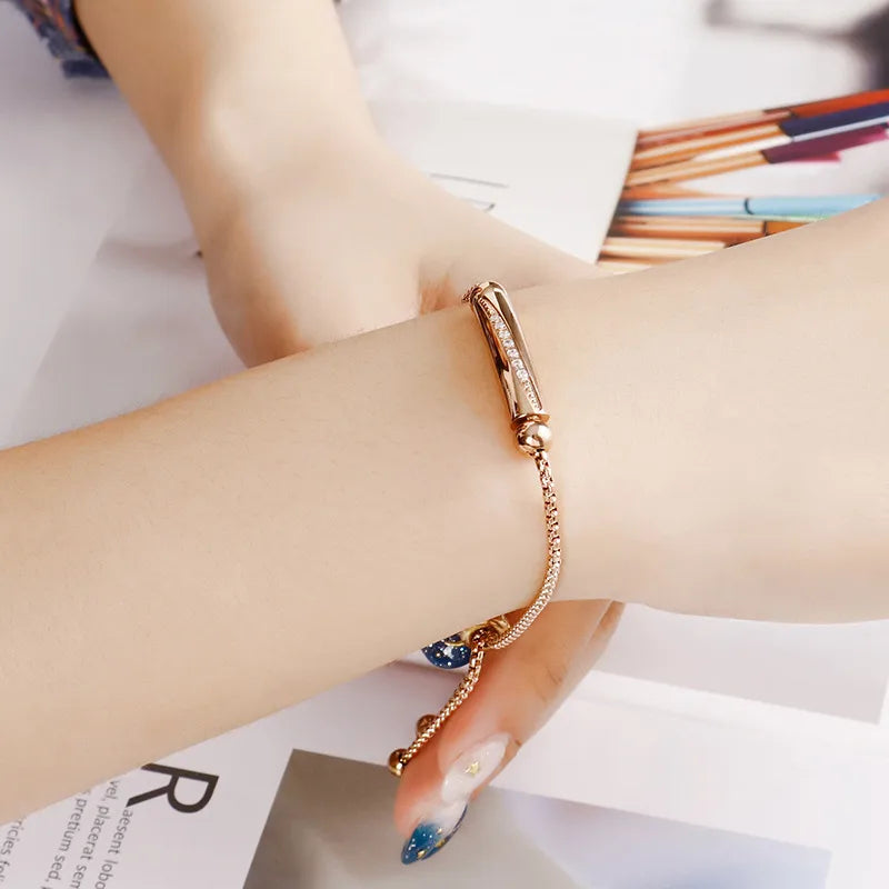 Fashion Geometric Titanium Steel 18K Gold Plated Bracelets In Bulk