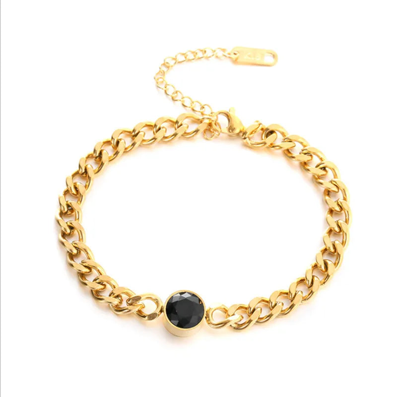 Geometric 304 Stainless Steel 18K Gold Plated Bracelets In Bulk