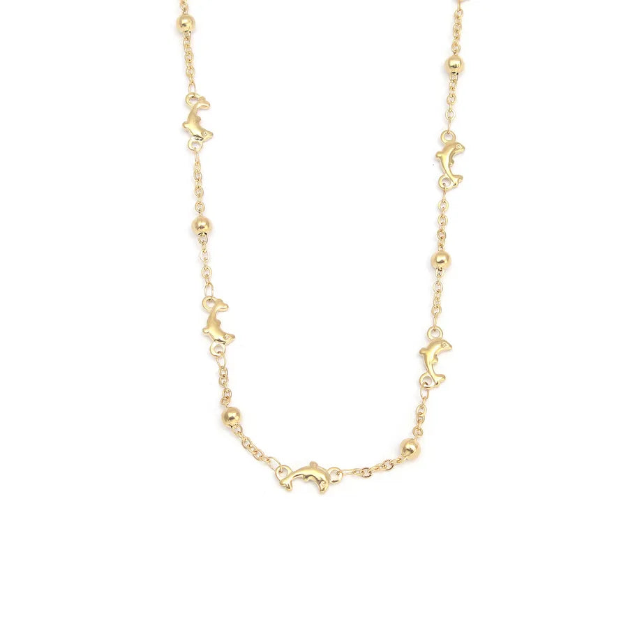 Lady Dolphin 304 Stainless Steel 18K Gold Plated Bracelets In Bulk