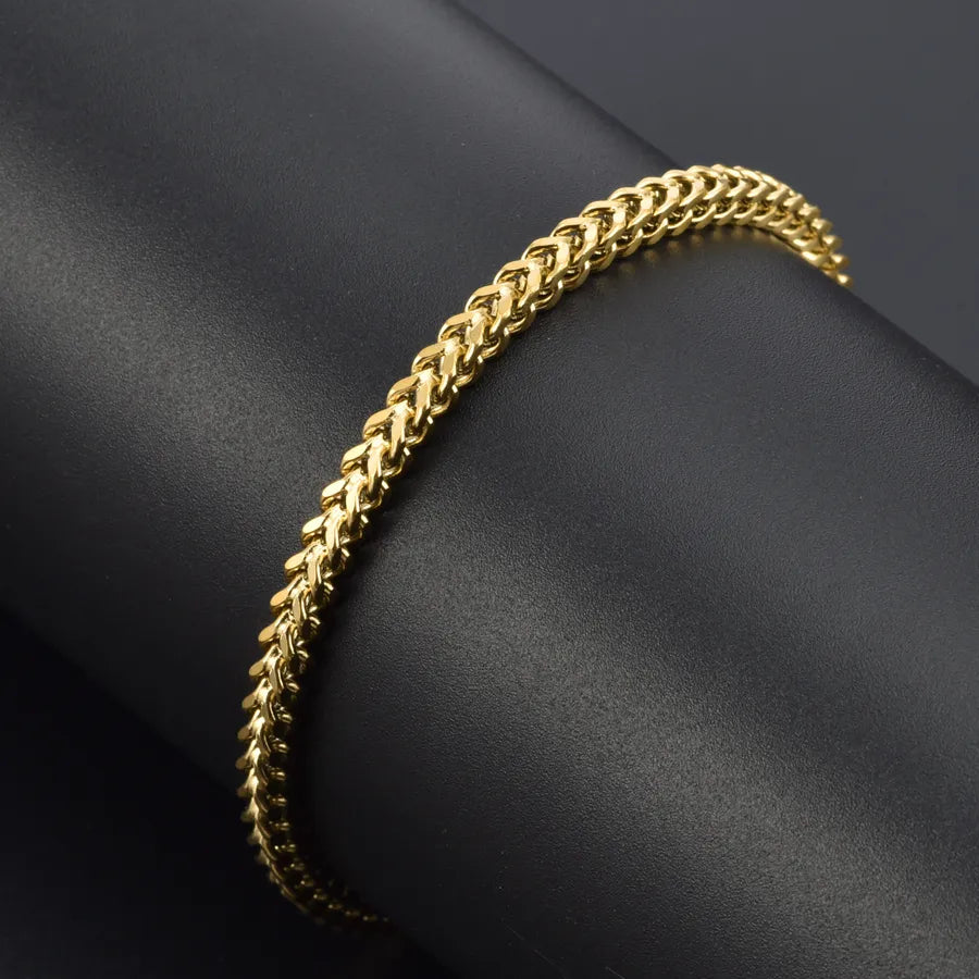 Sweet Geometric Titanium Steel 18K Gold Plated Bracelets In Bulk