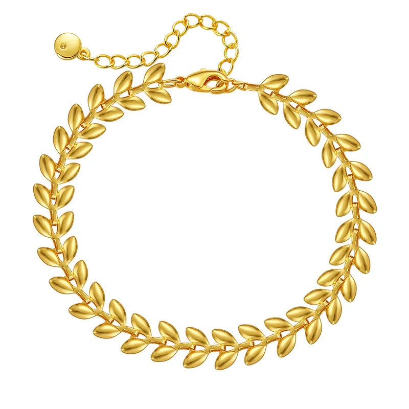 ig style grain copper plating 18k gold plated bracelets