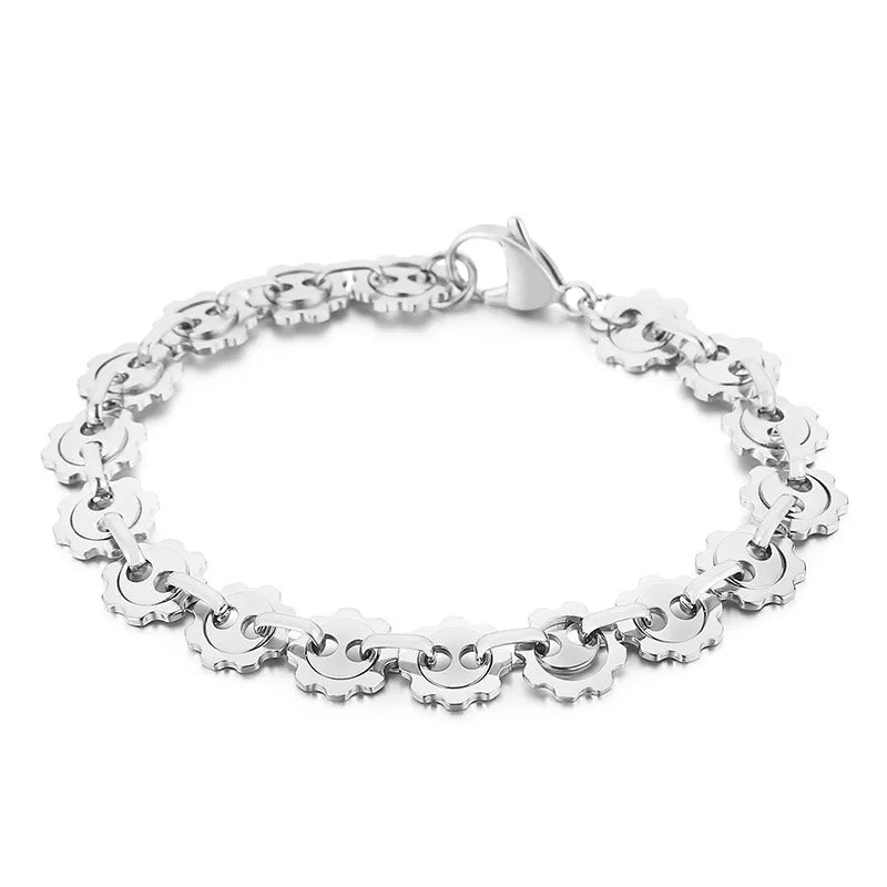 Simple Style Solid Color Titanium Steel 18K Gold Plated Bracelets In Bulk