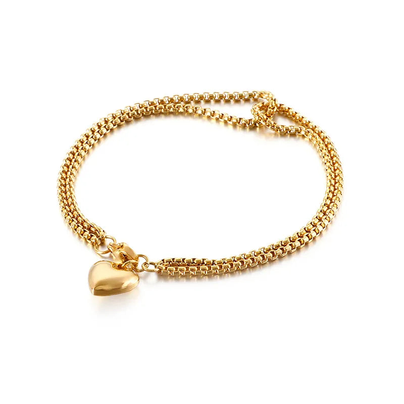 Fashion Letter Titanium Steel 18K Gold Plated Bracelets In Bulk