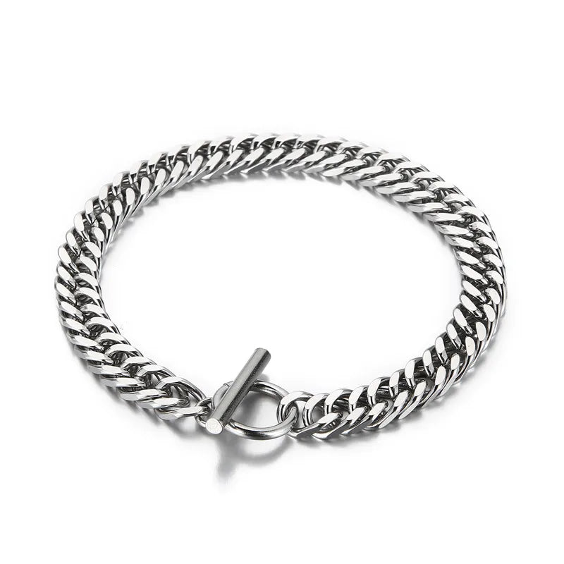 Fashion Geometric Titanium Steel 18K Gold Plated Bracelets In Bulk