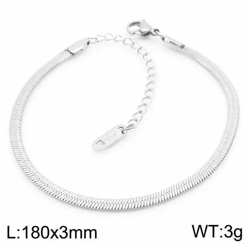 Hip-Hop Geometric 304 Stainless Steel 18K Gold Plated Bracelets In Bulk