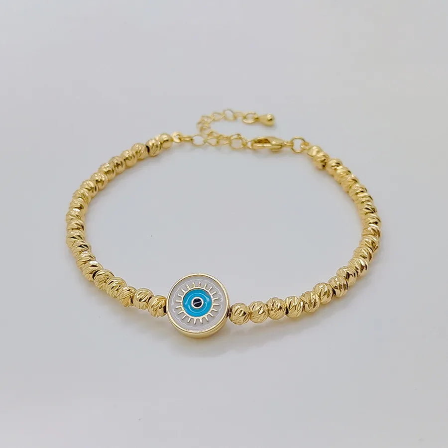 ig style casual devil's eye copper 18k gold plated bracelets in bulk
