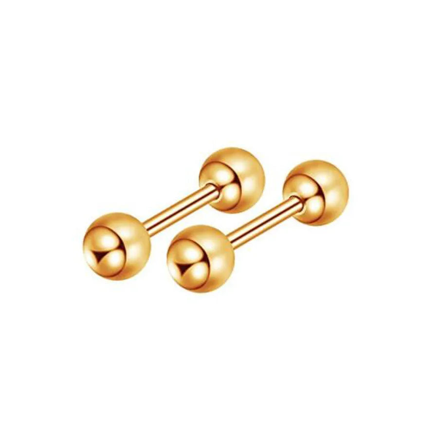 simple style geometric stainless steel inlay zircon ear studs 1 piece
