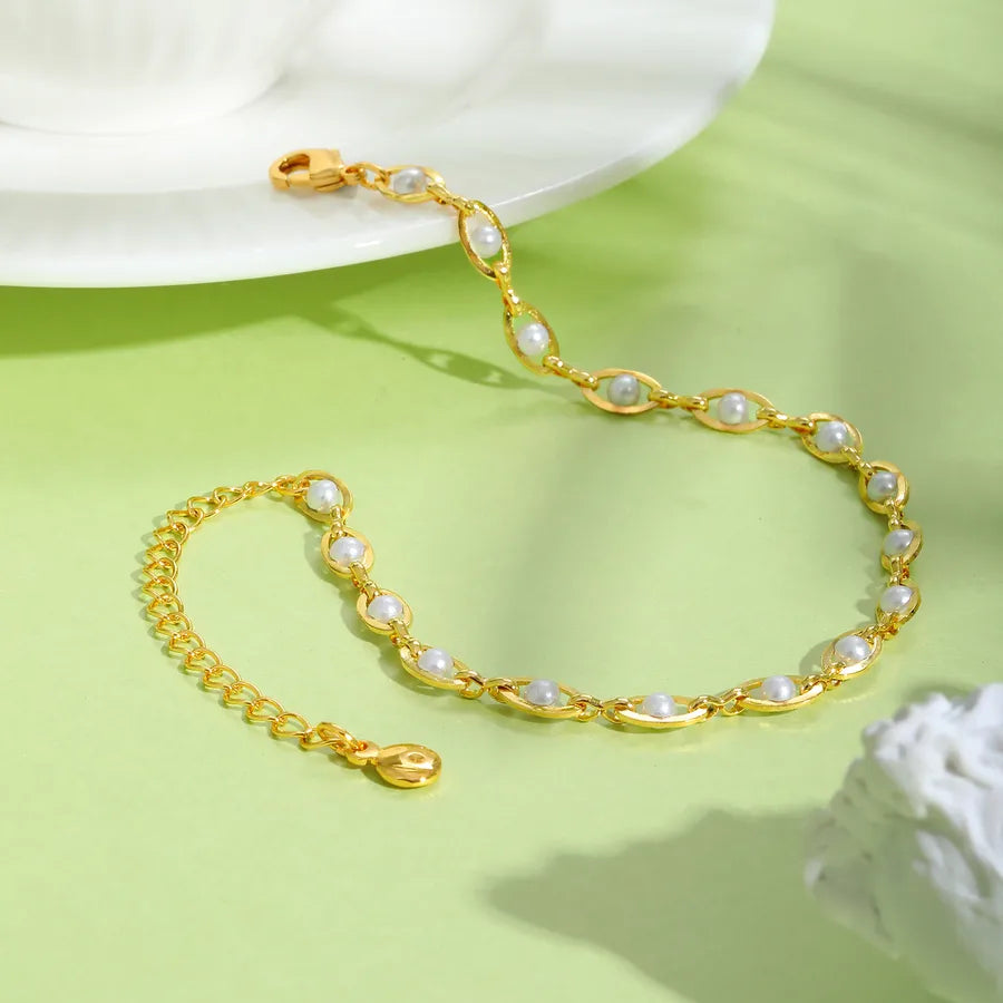 Wholesale Jewelry Geometric Copper 18K Gold Plated Bracelets