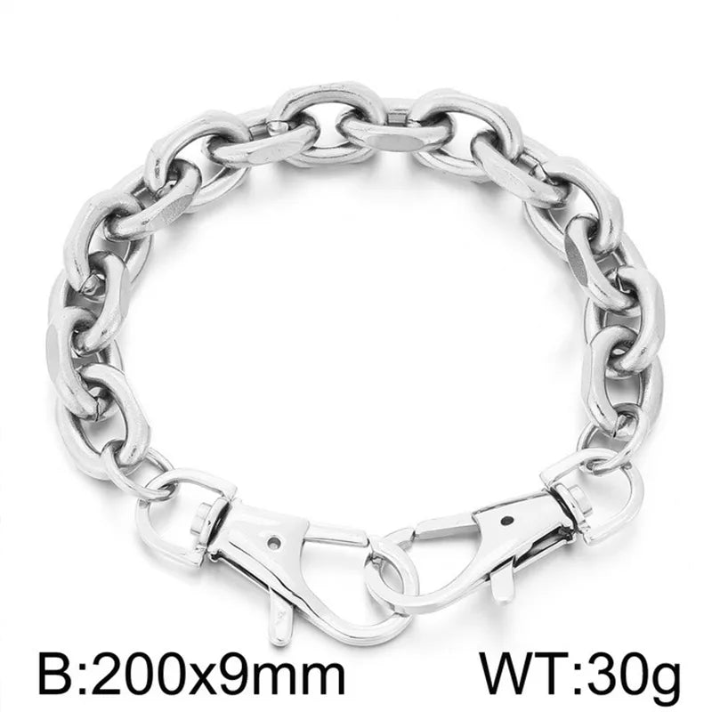 Simple Style Solid Color Titanium Steel 18K Gold Plated Bracelets In Bulk