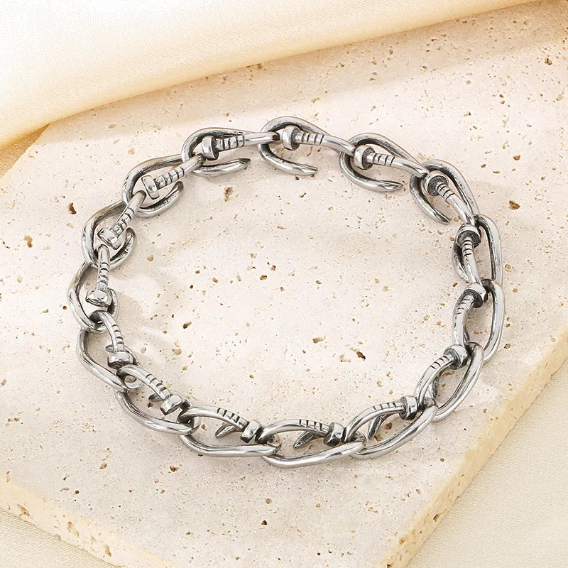 Vintage Style Geometric 304 Stainless Steel 18K Gold Plated Bracelets In Bulk