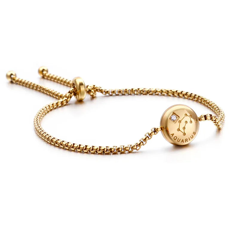 Constellation Titanium Steel 18K Gold Plated Bracelets In Bulk