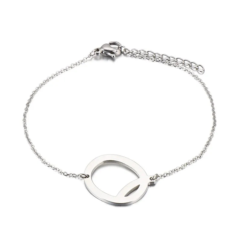 Simple Style Letter 304 Stainless Steel 18K Gold Plated Bracelets In Bulk
