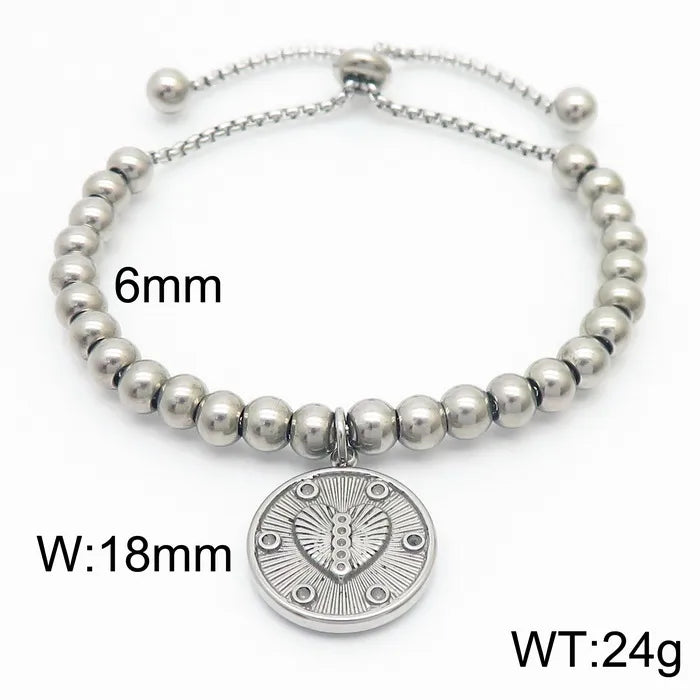 Fashion Heart Titanium Steel 18K Gold Plated Bracelets In Bulk
