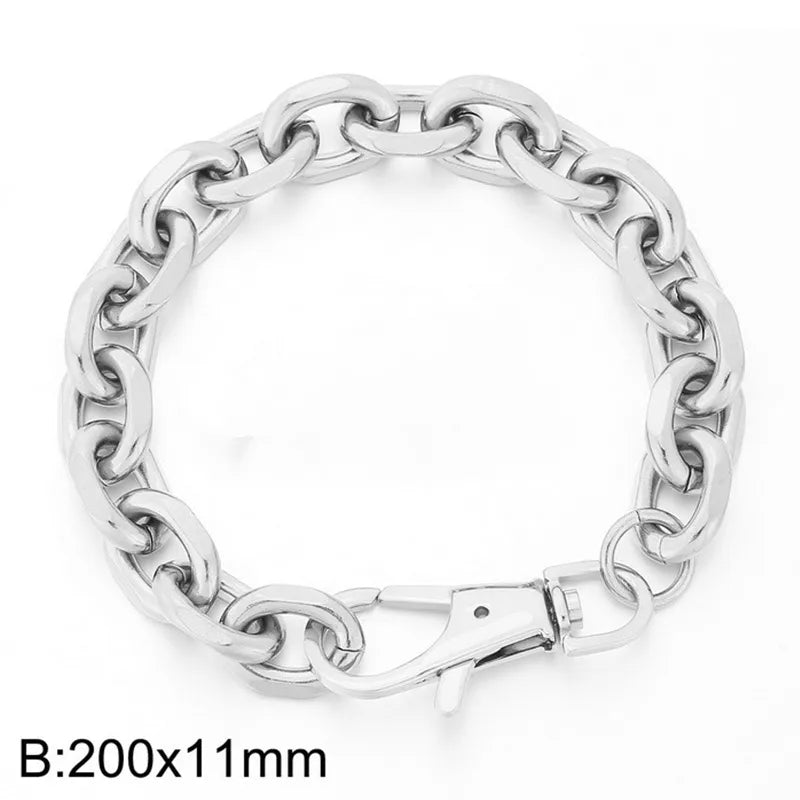 Simple Style Solid Color Titanium Steel 18K Gold Plated Bracelets In Bulk